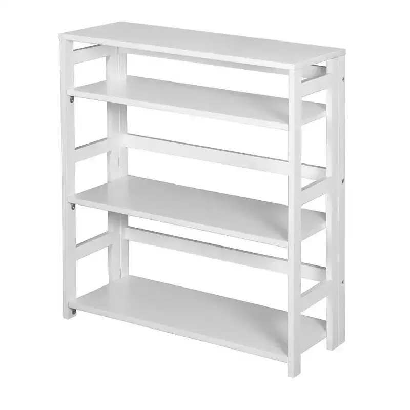 Regency,Flip Flop 34 High Folding Bookcase- White