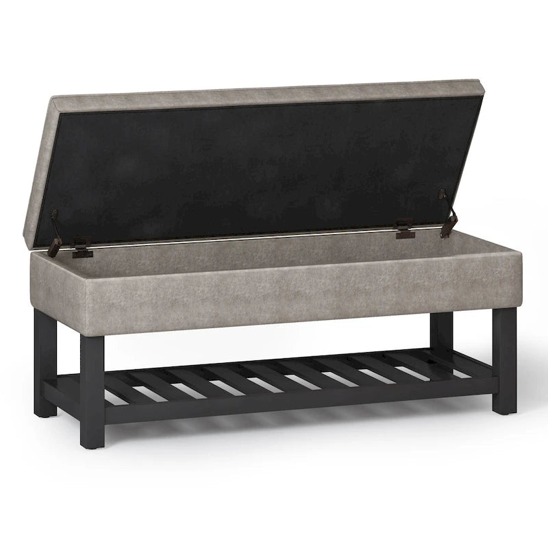 44 inch Wide Transitional Rectangle Ottoman Bench