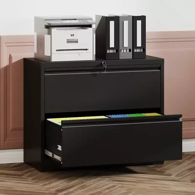 Modern Tall Heavy-Duty Metal Filing Cabinet with Lock Drawers,Storage Organizer File Cabinet for Home Office,Beside Desk