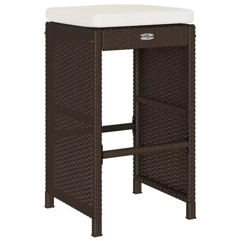 vidaXL Garden Bar Stool Set of 6 PE rattan Standard