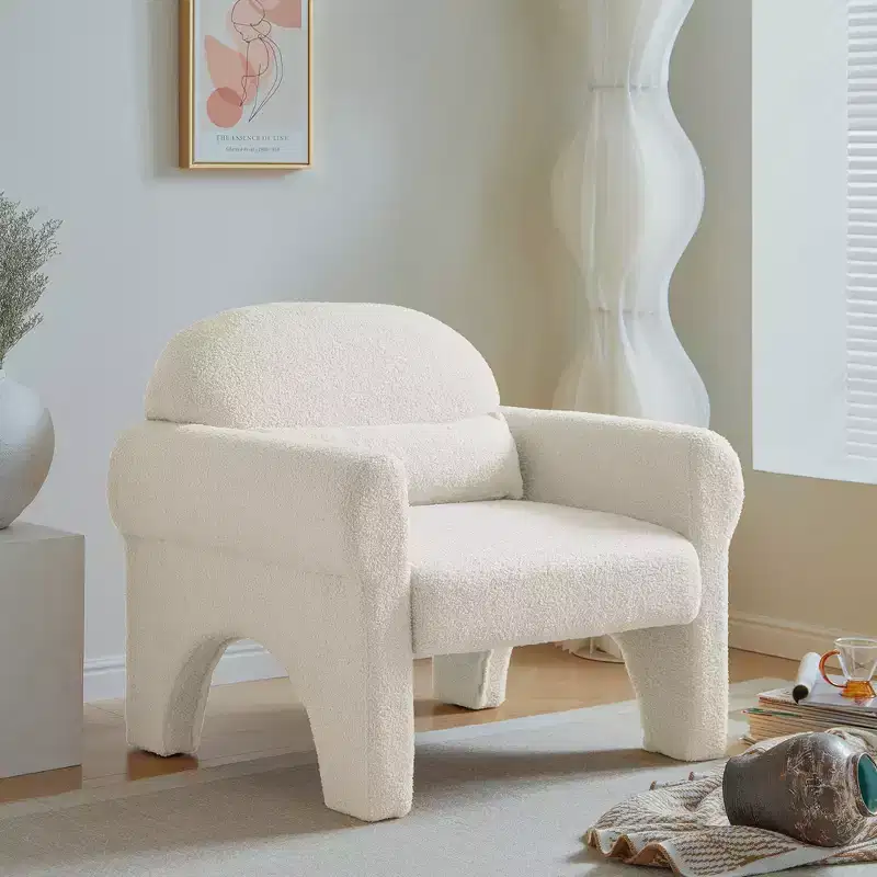 Modern Boucle Upholstered 2 Piece Set/Loveseat/1 Seat Sofa Couches with Armrests, and Tufted Legs 4A - ModernLuxe