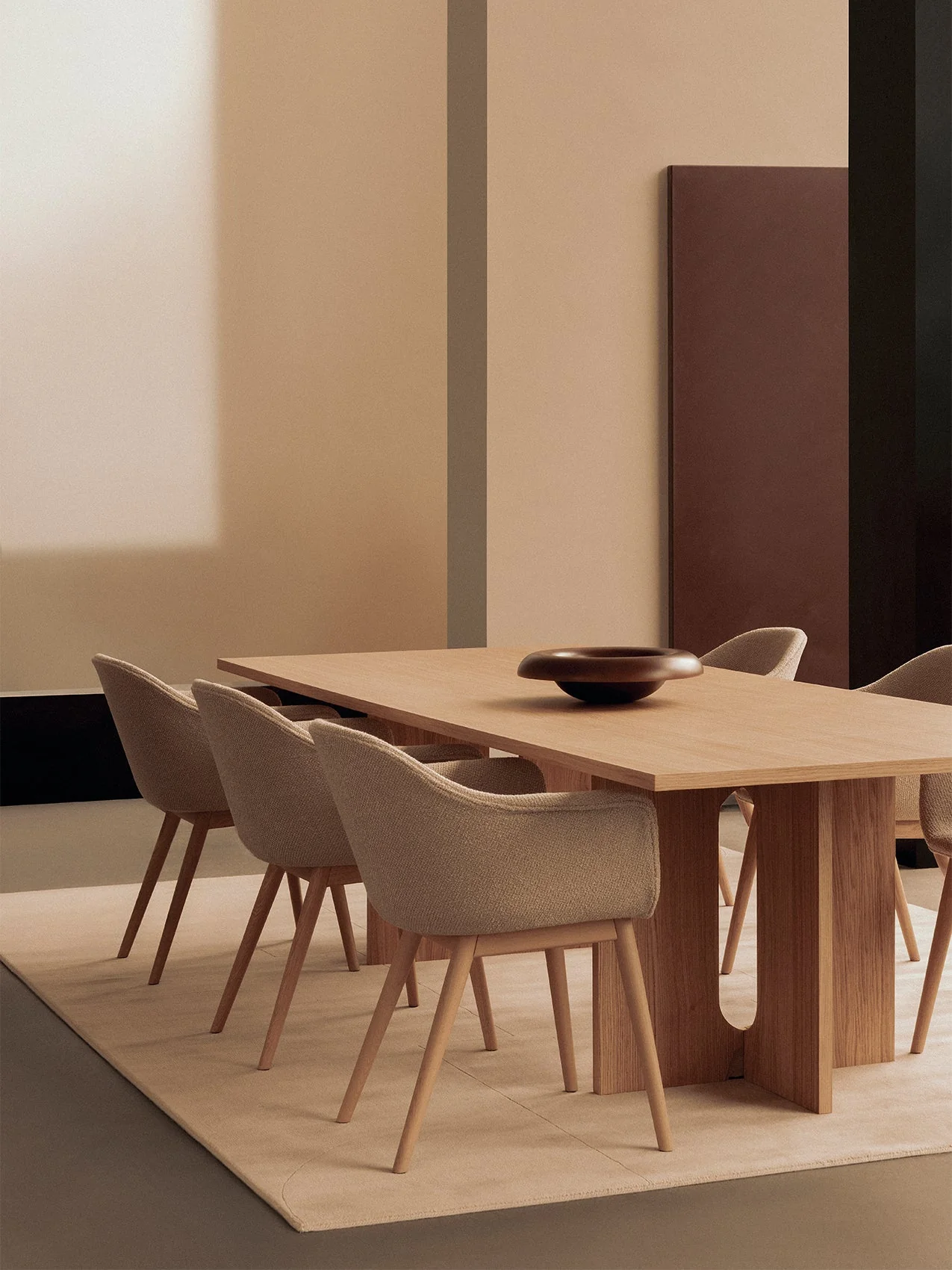 Contemporary Upholstered Dining Chair Wooden Base with Ergonomic High Backrest for Dining Room & Office