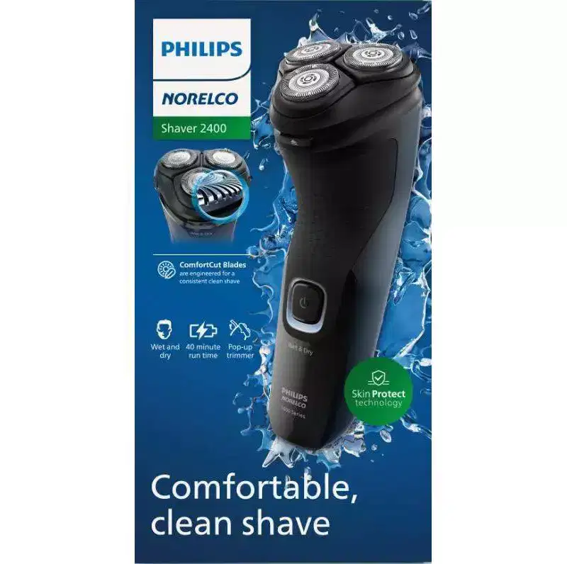 Philips Norelco Wet & Dry Men's Rechargeable Electric Shaver 2400 - X3001/90