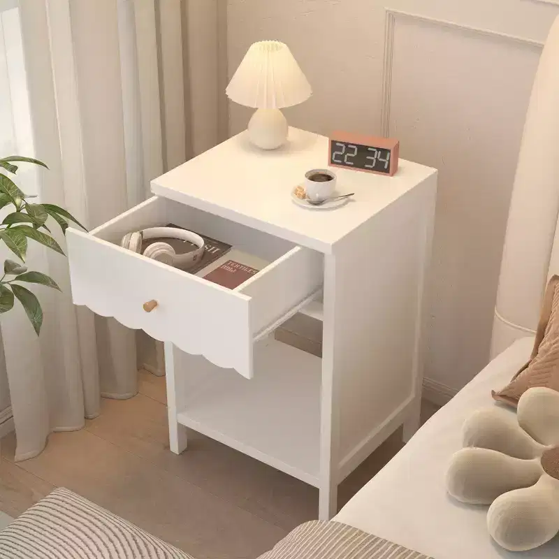 ModernLuxe Kids Nightstand Wood Nightstand White End Table Sofa Side Table with Drawer