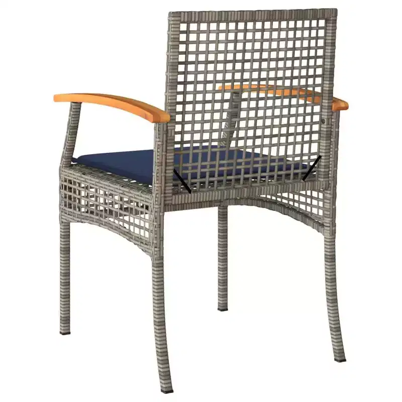 vidaXL Garden Chair Grey and brown