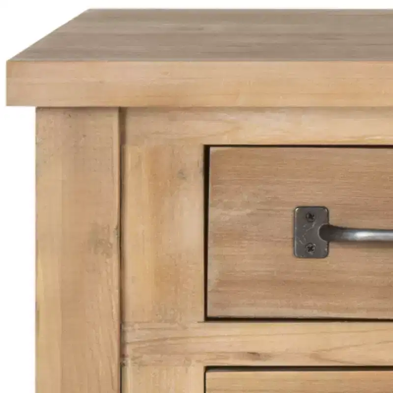 9-Drawer Apothecary Accent Table, Natural Oak
