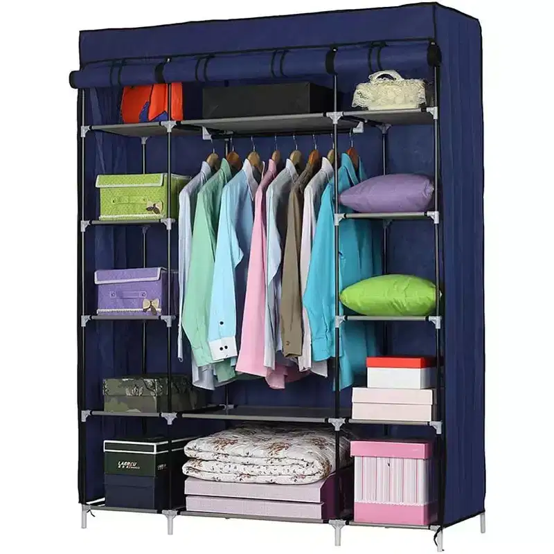5-Tier 12-Cube Canvas-Free Wardrobe Navy | Bedroom, Dorm, RV, Space-Saving