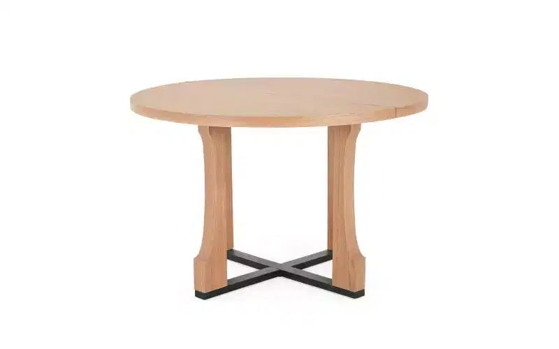 TUYOHW 48 Circle Kitchen Table for 4,Scratch-resistant Dining Table with Trestle Base,Space-saving & Compact Table for Dining Room