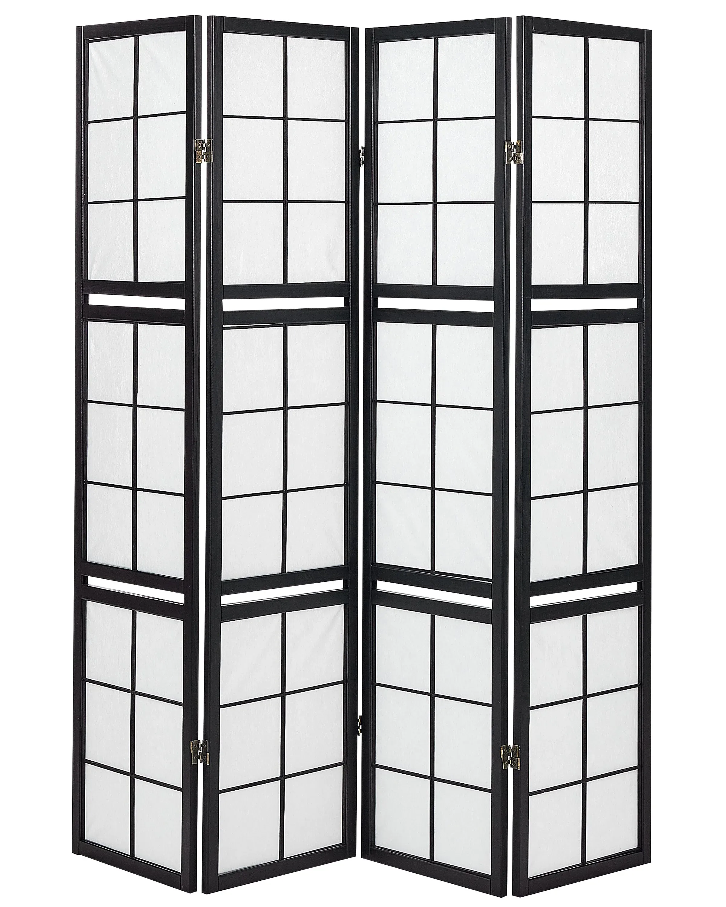 Divisorio per ambienti a 4 pannelli Nero 120x170 cm