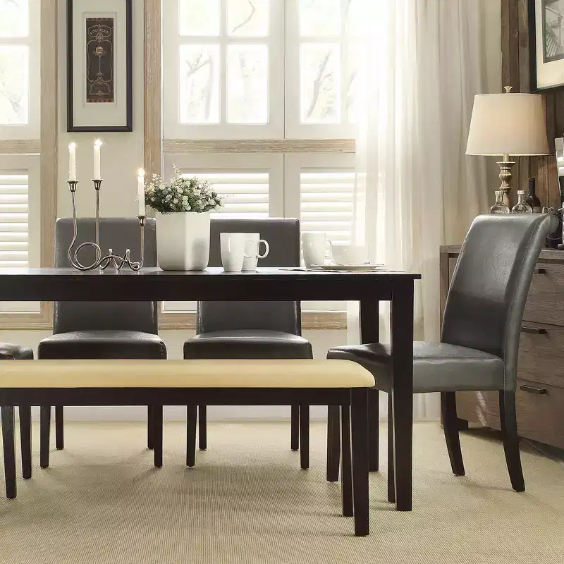 Salido Dining Set - 6-Piece - Black - iNSPIRE Q