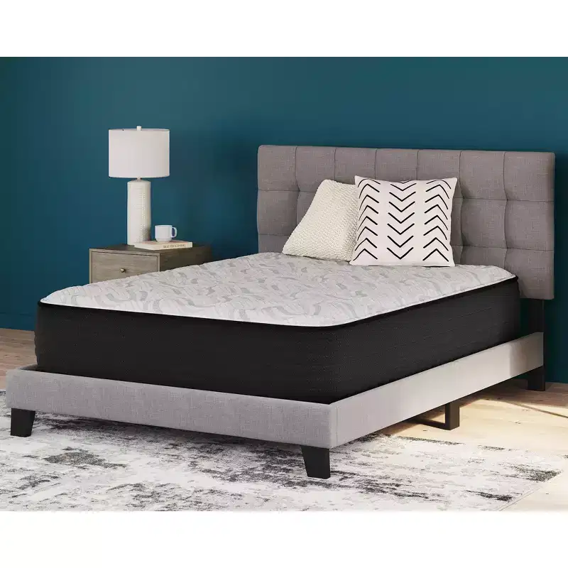 Signature Design by Ashley Elite Springs Firm 14-Inch Mattress - Memory Foam & Wrapped Coils - Bed in a Box