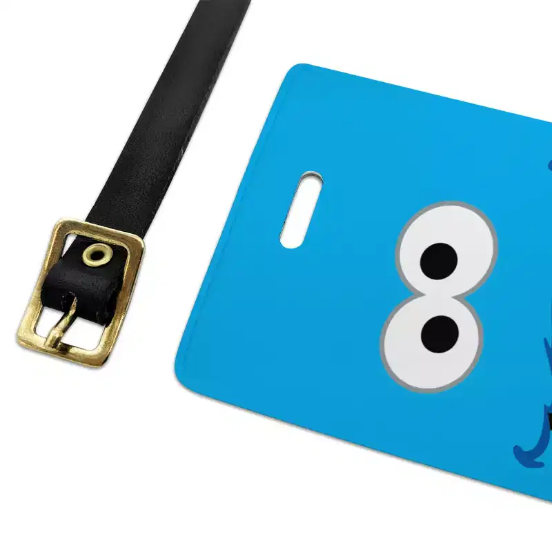 Sesame Street Cookie Monster Face Luggage ID Tags Set of 2