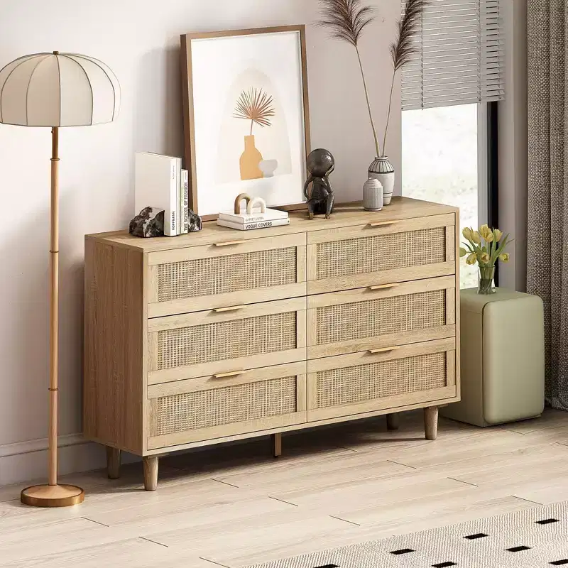 6-Drawer Rattan Storage Cabinet 51.18