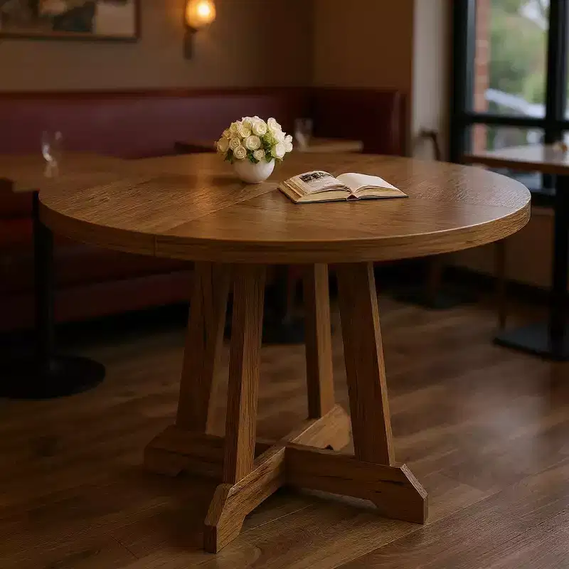 GustoWave 47 Inch Round Dinner Table for 4