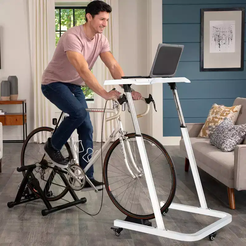 RAD Cycle Adjustable Bike Desk with Wheels