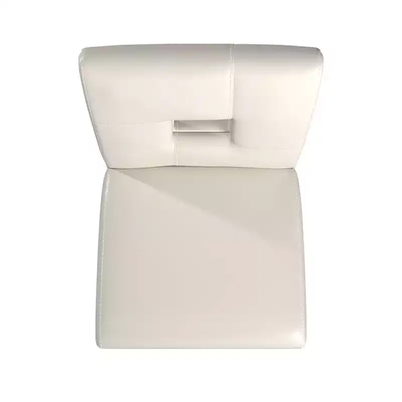 Palma White Faux Leather Keyhole Dining Chairs (Set of 2) - White/Cherry - iNSPIREQ