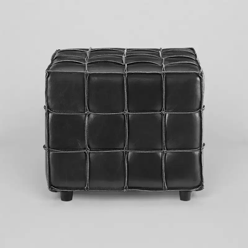 Versatile Genuine Leather Ottoman