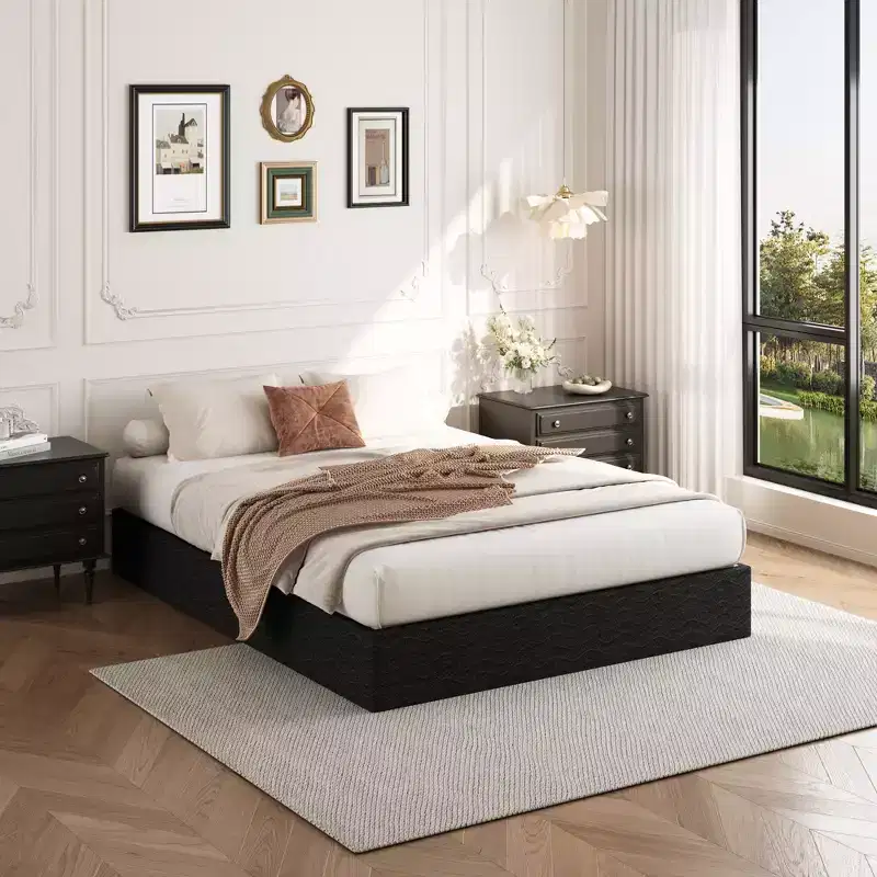 Queen Size Box Spring, Reinforced Metal Frame with Elastic Bed Cover