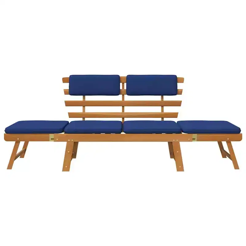 vidaXL Garden Bench Green, Brown Solid Acacia wood, Polyester Medium