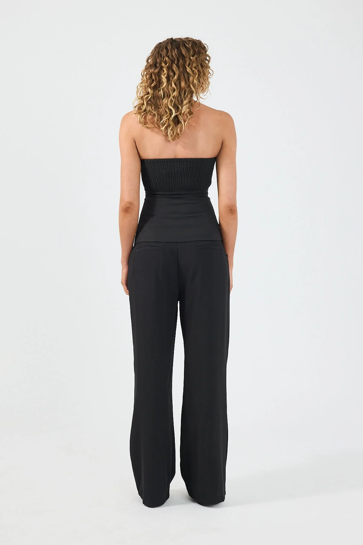 Petite High Rise Recycled Pant Black