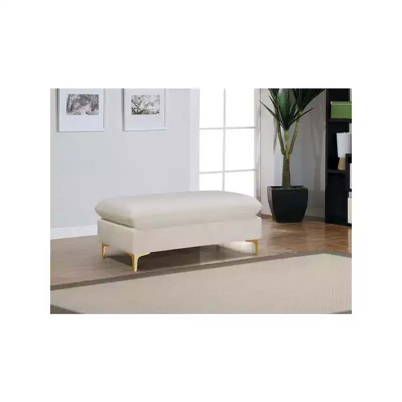 Meridian Furniture Naomi Velvet Ottoman