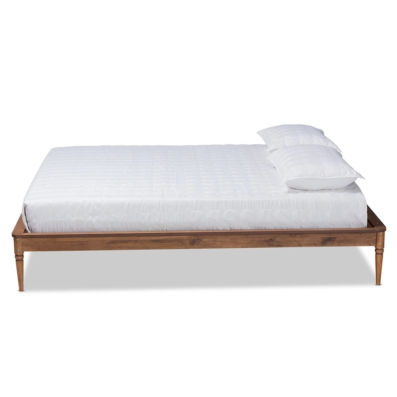 Tallis Classic and Traditional Walnut Brown Finished Wood Bed Frame