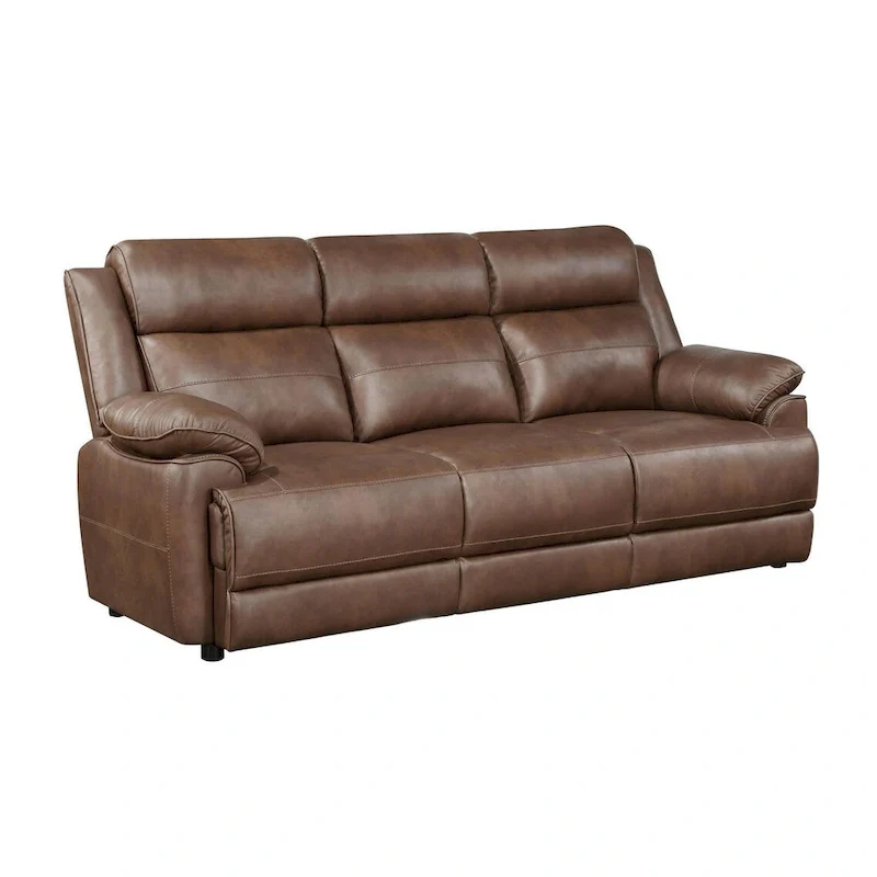 Dark Brown Padded Arm Sofa