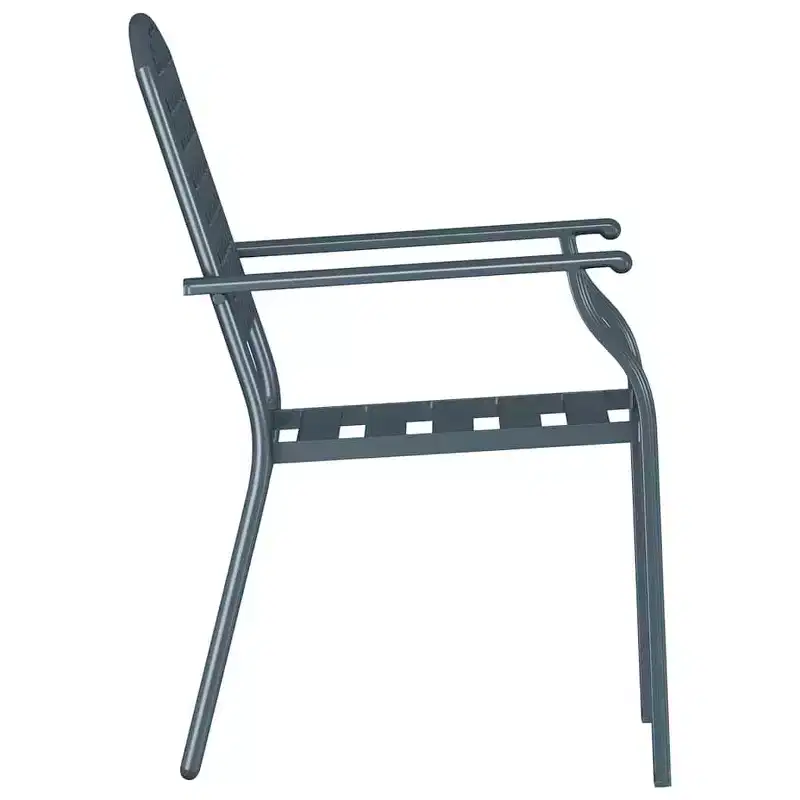 vidaXL Garden Chair 4 pcs Anthracite 22.05 x 25.59 x 35.04 in Steel