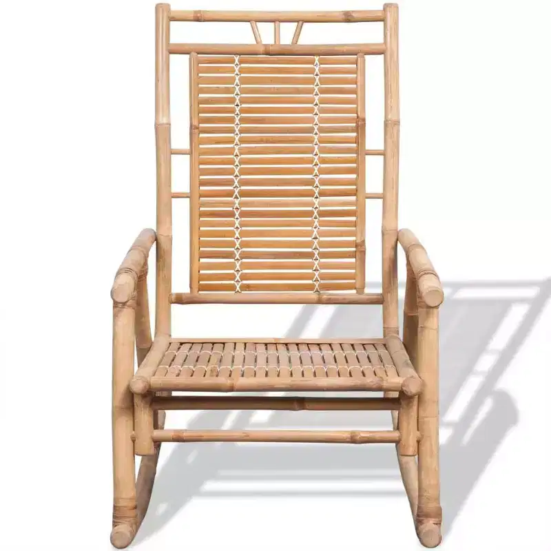 vidaXL Rocking Chair Bamboo, Natural
