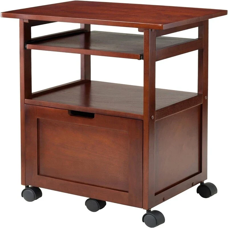 Home Office Desk Organizer, Walnut - 16W x 13D x 11H
