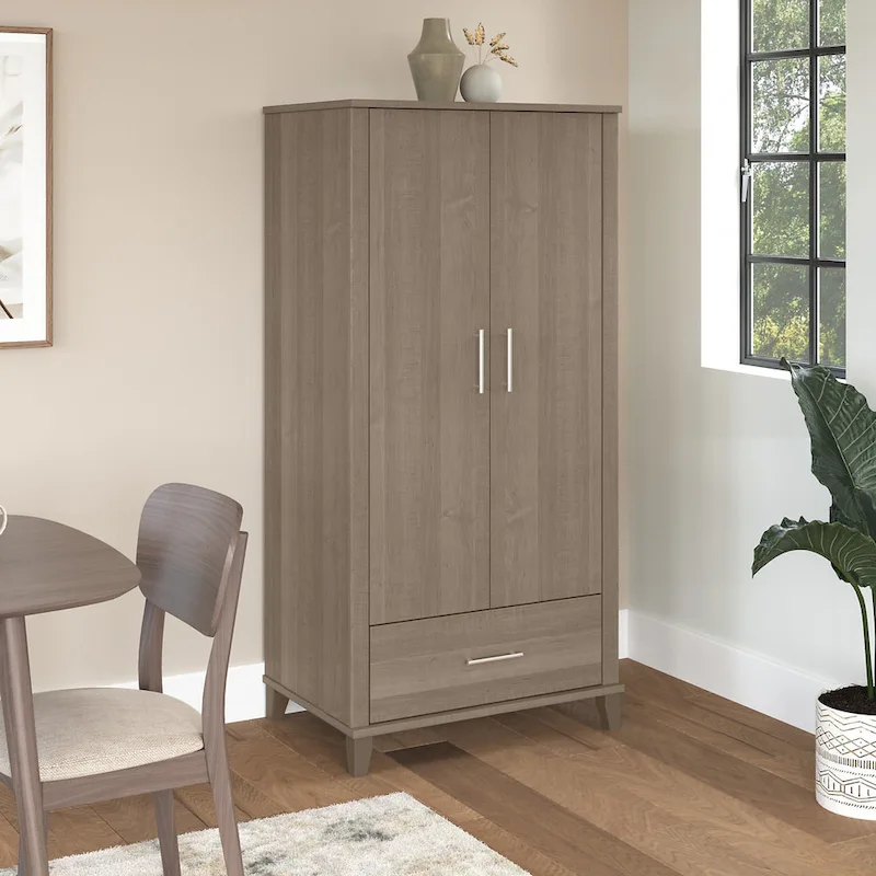 Somerset Tall Kitchen Pantry Cabinet with Drawer