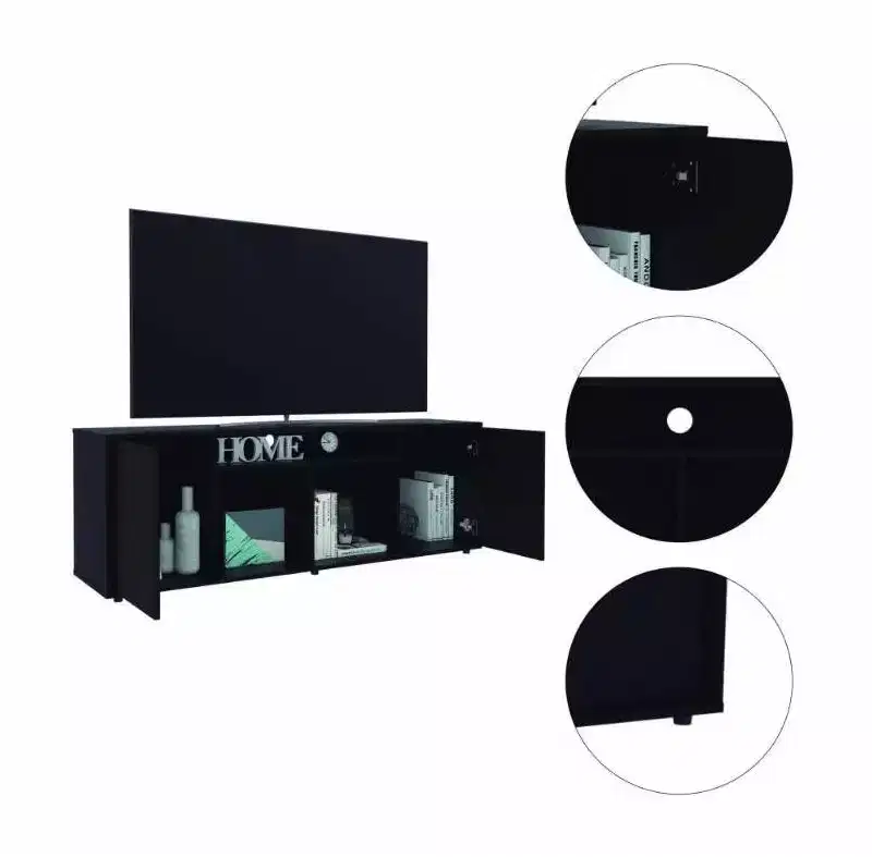 Bozeman TV Stand for TVs up to 60" Black - Boahaus