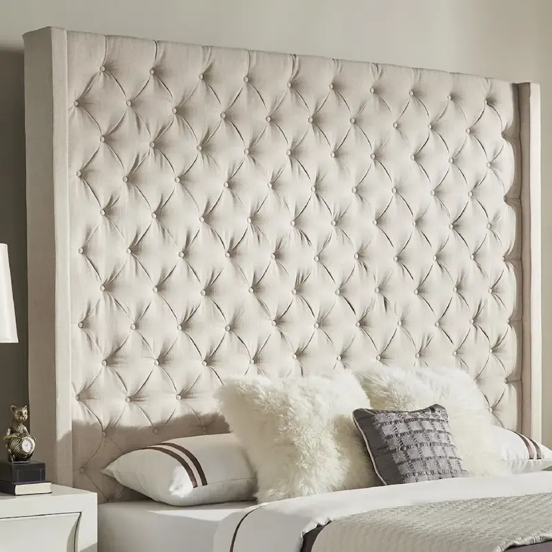 Button-tufted Wingback Headboard