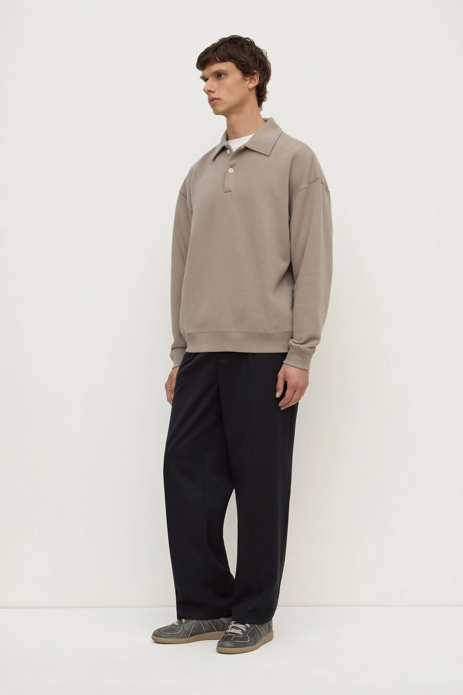 Ash Grey Fleece Polo