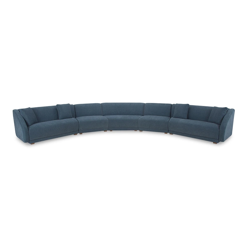 NADAAL STUDIOS Solace, 5-Piece Modular Sectional, Angled Sides - 224W x34.29D x31.5H