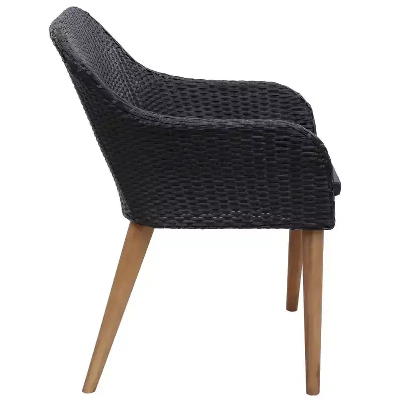 vidaXL Garden Chair 2 pcs 62.5 x 55 x 82 cm Poly Rattan
