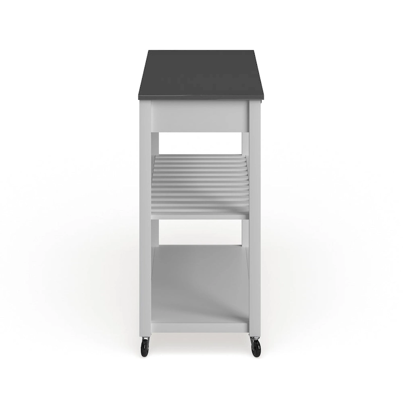 Crosley White Wood/ Stainless Steel Kitchen Cart Island - 17d x 43w x 35h