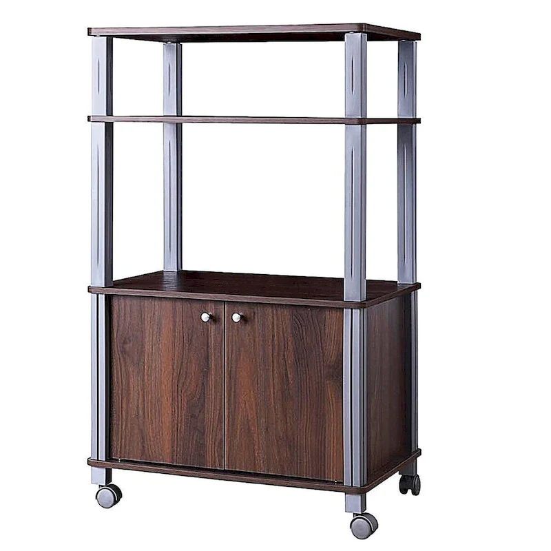 Microwave Rack Stand Rolling Storage Cart - 23.5 x 15.5 x 38.5 (L x W x H)