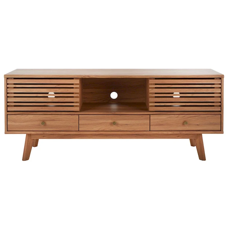 SAFAVIEH Ciera 3-Drawer Entertainment TV Media Stand (65 Flatscreen TV) - 58.7 In. x 15.2 In. x 23.9 In. - 59Wx15Dx24H