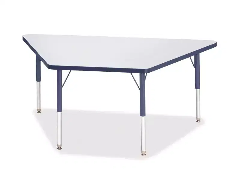Jonti-Craft Berries Elementary Height Prism Edge Trapezoid Table 30 x 60 in Blue