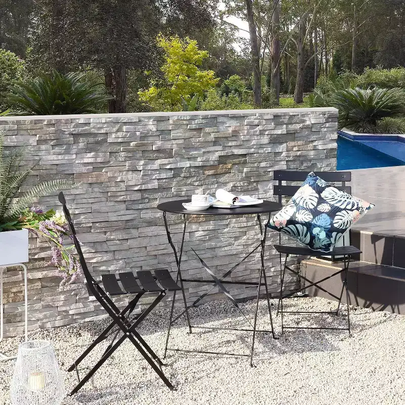Outdoor Three-Piece Portable Folding Table and Chair Set