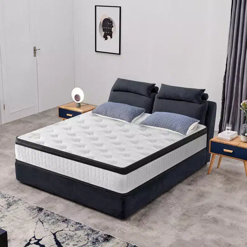Whisen 12 Full Size Hybrid Mattress with 7-Zoned Memory Foam, Individual Pocket Spring, Knitted Cover