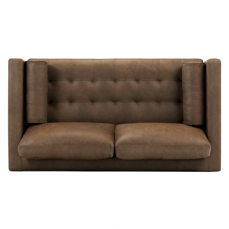 Poly & Bark Napa 72 Apartment Sofa - Full Grain Genuine Italian Leather