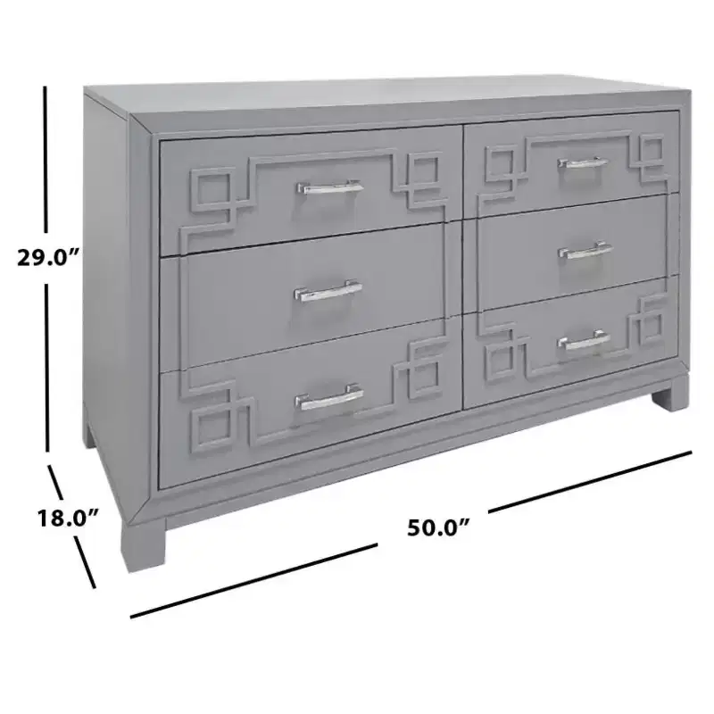 Raina 6 Drawer Modern Dresser - SFV2102 - Safavieh Couture
