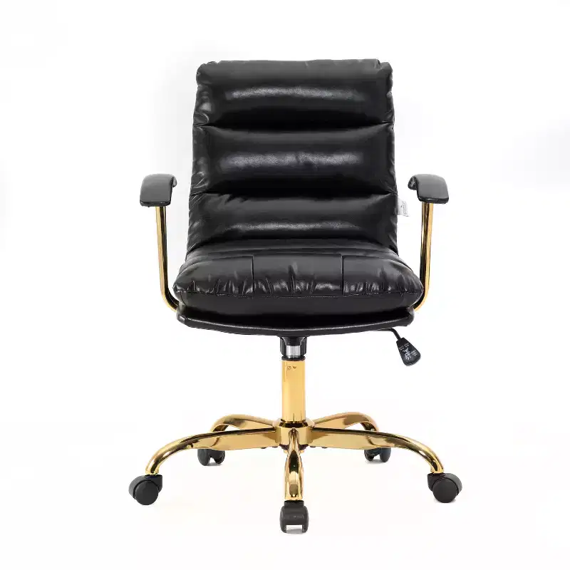 42 in.H Adjustable Height Black Cushion Seat Executive Office Chair with Swivels