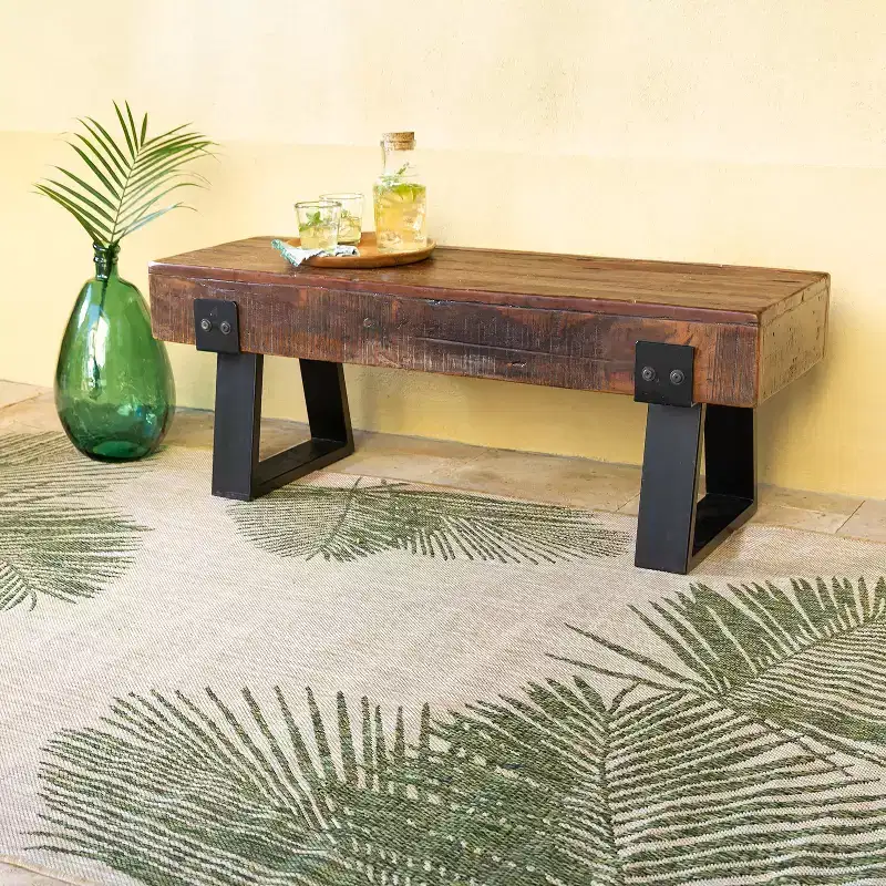 Evergreen Richland Indoor/Outdoor Reclaimed Wood Bench