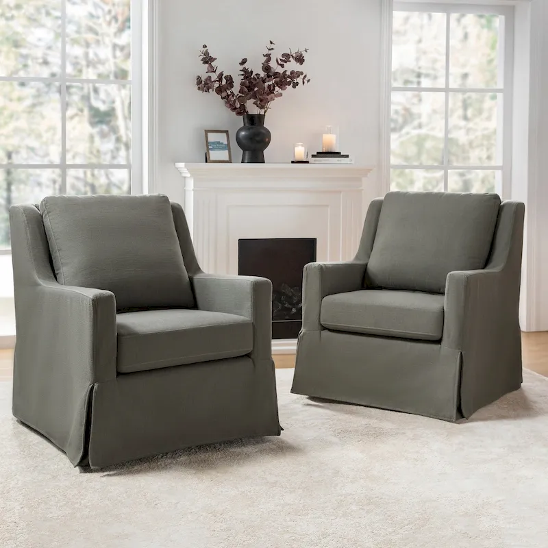 Rustic-Style Swivel Rocking Chair