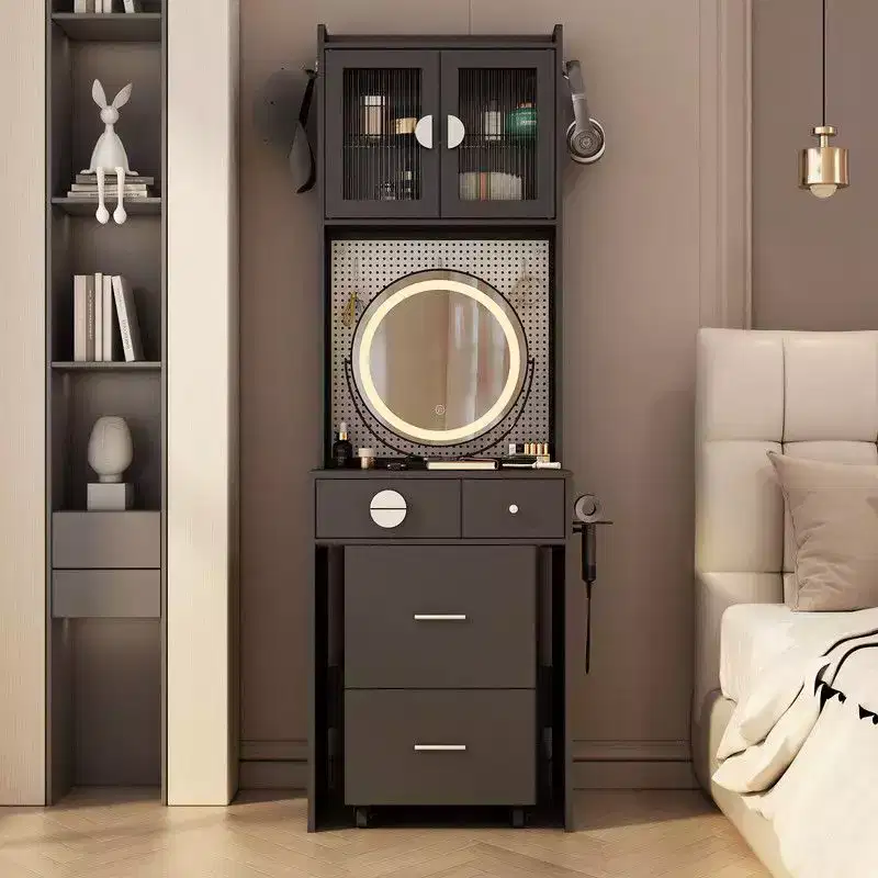 Karl Home Makeup Vanity Set with LED Lights and Power Outlets