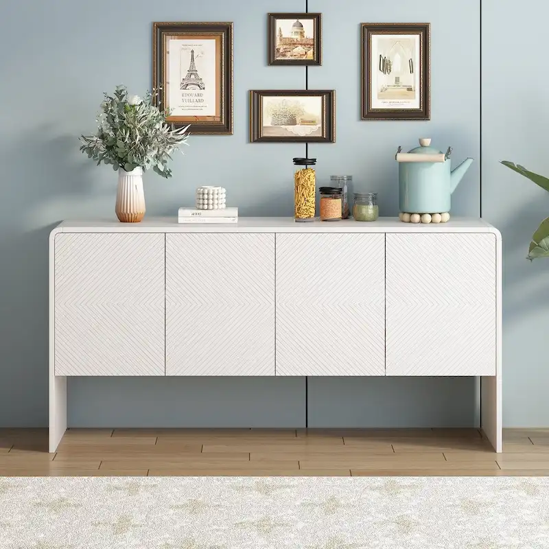 60L Large Storage Space with 4 Doors and Rebound Device - N/A