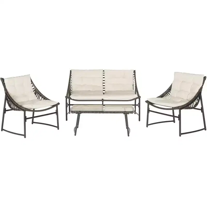 Berkane 4 Piece Patio Set - Indoor/Outdoor - PAT2009 - Safavieh